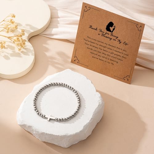 RZKING Cross Bracelet for Women, Christian Gifts for Women Friends Mom - style: Thank You