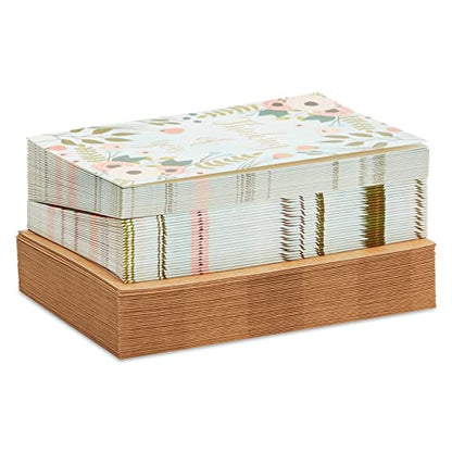 BEST PAPER GREETINGS 48 Pack Thinking of You Cards Bulk with Brown Envelopes, Gold Foil and Floral Design (4x6 In) - Thinking of You Cards with Envelopes