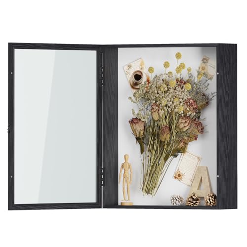 Muzilife 16x20 Large Shadow Box Pine Wood Picture Frame, 3.94 Deep, Black - color: Black, size: 16"x20"