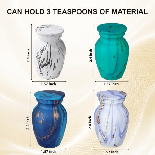Small Keepsake Cremation Urns for Human Ashes, Memorial Urns, Mixed Color - color: Mixed