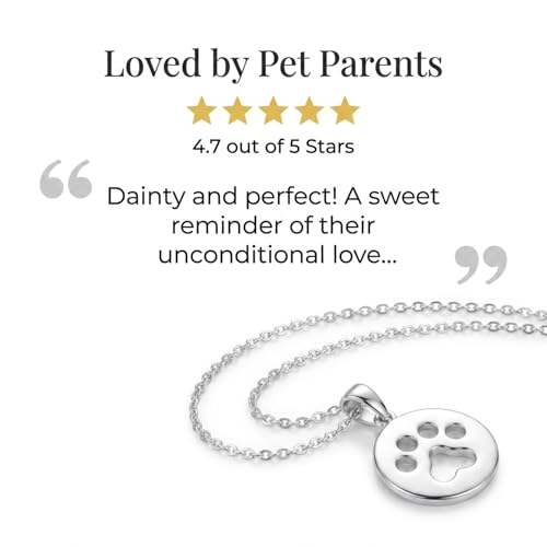 Hawaiian Silver Jewelry 925 Sterling Silver Dog Paw Print Pendant Necklace - style: 925 Sterling Silver
