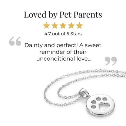Hawaiian Silver Jewelry 925 Sterling Silver Dog Paw Print Pendant Necklace - style: 925 Sterling Silver
