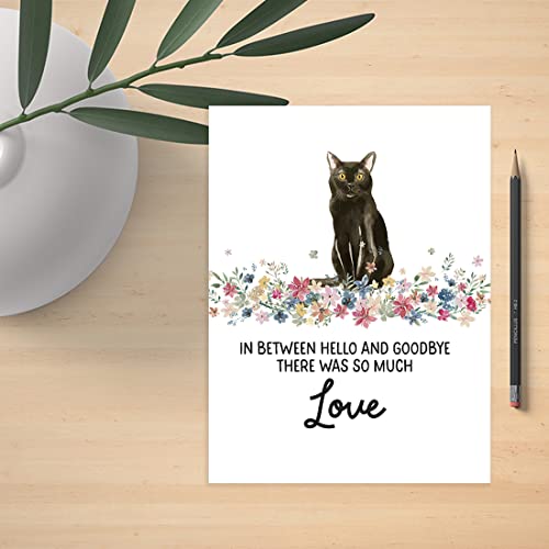Andaz Press Jumbo Pet Sympathy Card with Envelope, Sorry For Your Loss Card, Bombay Cat, Loss Of Pets, Cat Grief Bereavement Card with Big Blank Space to Send to Friends, Family, 8.5" x 11", 1-Pack - color: Bombay Cat