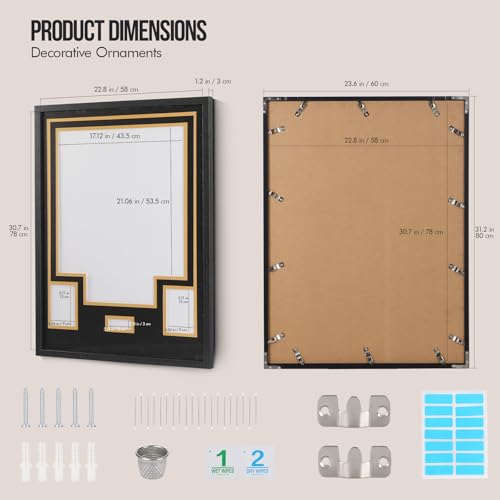 Nice C Custom Jersey Frame with Photo Slots & Personalized Mat | DIY Jersey Display Case, Wall Mount, Signature Display, Hardware Kit, Shadow Box, Sports Memorabilia, Custom Colors