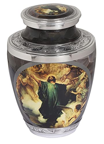 BOLD & DIVINE Love of Jesus Cremation Urn |Human Ashes Adult Memorial urn, Burial, Funeral Cremation Urns | 200 Cubic Inches, Adult/Large. - color: Love of Jesus