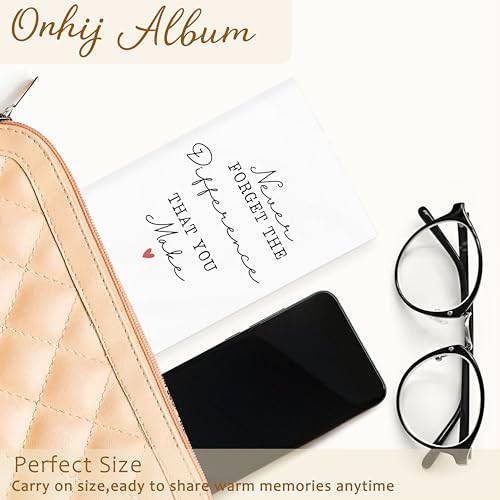 Photo Album 4x6 Hold 36 Photos, Thank You Gifts for Coworkers Employees, Never Forget the Difference That You Make Small Photo Album Picture Memory Book Keepsake for Family Baby Travel Vacation