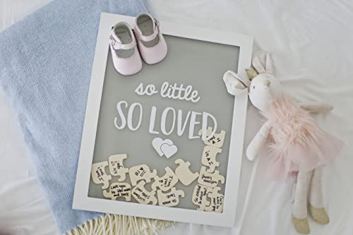 Pearhead So Little So Loved Wooden Elephant Guestbook Frame, 65 Tokens - style: Elephant Guest Book Frame