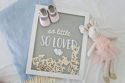 Pearhead So Little So Loved Wooden Elephant Guestbook Frame, 65 Tokens - style: Elephant Guest Book Frame
