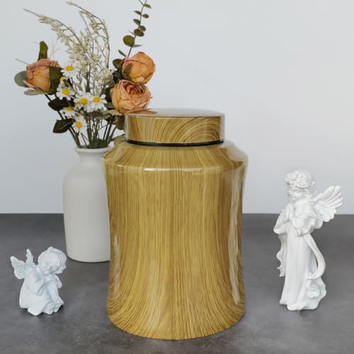 Custom Cremation Urns for Human Ashes Adult Male Men with Picture - color: Wood - Nature Peace, size: Custom