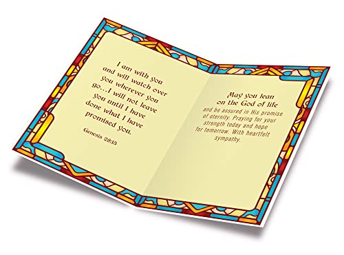 Assorted Religious Sympathy Cards 12 Pack, Prime Greetings, Made in America, Eco-Friendly, Thick Card Stock with Premium Envelope 5in x 7.75in, Packaged in Protective Mailer