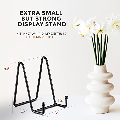 TR-LIFE 3 Pack 4.5 Inch Plate Stands for Display - Easel Holder Stand for Picture Frame, Decorative Platter, Book, Photo - size: 4.5 Inch