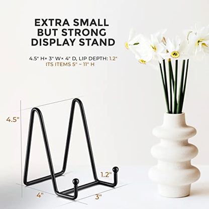 TR-LIFE 3 Pack 4.5 Inch Plate Stands for Display - Easel Holder Stand for Picture Frame, Decorative Platter, Book, Photo - size: 4.5 Inch
