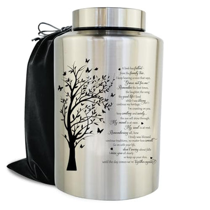 Large Cremation Urns for Human Ashes, for Adult Female & Male