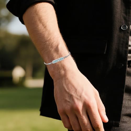 ONEFINITY Urn Bracelet for Ashes 925 Sterling Silver Abalone Shell Hummingbird/Dragonfly/Butterfly/Sunflower Cremation Jewelry for Ashes Keepsake Pendant Locket Bracelet for Women Mom - style: Turquoise Lotus