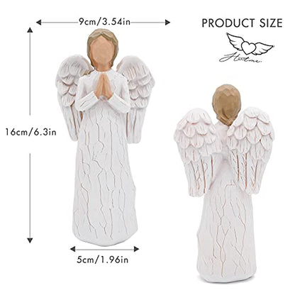 Guardian Angel Figurine, Remembrance Angel Collectible Figurine | Prayer Angel - Encouragement Present, A Gift to Comfort and Encourage Hope and Healing - color: Guardian Angel - White