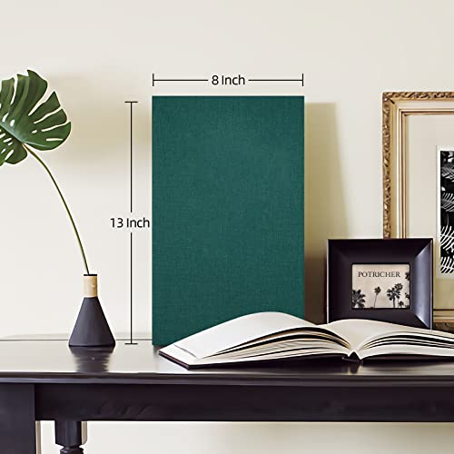 potricher Photo Album 4x6, 300 Pockets, Linen Cover, Dark Green | Small Capacity 4x6 Picture Albums with Horizontal Pockets, 4x6 Photo Book for Family, Wedding, Baby, Anniversary - color: Dark Green