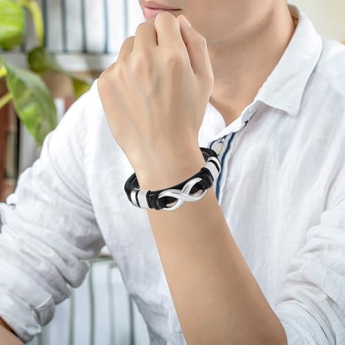Urn Bracelet for Ashes With Leather Cremation Bracelet Stainless Steel Keepsake Cuff Bangle for Men Gifts With Funnel Kit & Bag - color: Silver-20cm