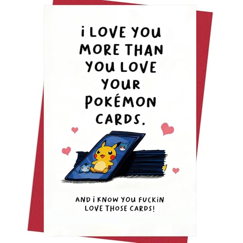 For Husband Wife Boyfriend Girlfriend From Partner Best Friend – Funny Pokémon Gamer Birthday Card - color: QY-40