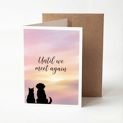 Pet Sympathy Card, Rainbow Bridge Dog Cat Loss - color: Sympathy Card 001