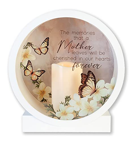 Carson Memorial Shadow Box Lantern with Flameless LED Candle Sympathy Gift for Funeral for Loss of Loved One Remembrance Lantern for Home Decor (Mother)