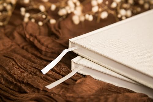Wedding Officiant Book - Modern Cream Canvas Linen Printed Hardcover Notebook Journal Gift for Pastor Ministers Sermon Wedding Ceremony, 32 Pages, 140gsm Thick Lined Paper, 5.25 x 8.25" (Design 7) - color: Design 7