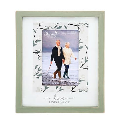 Pavilion Gift Company - Love Lasts Forever - 4" x 6" Vertical Picture Photo Portrait Frame Bereavement In Memory Memorial Loss Of Loved One Calling Hours Funeral Gift Wedding Anniversary Wife Present