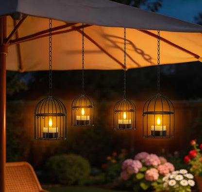 SoulBay Hanging Solar Lanterns Outdoor Waterproof for Patio Garden Decor