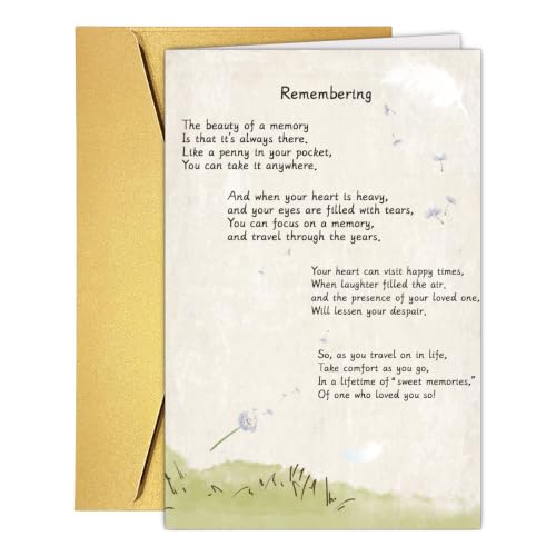 Sympathy Card, Heartfelt Grief, Bereavement, Loss of Someone, Condolence, Remembering, Thinking of You Card for Family Friend Coworker Him Her. - color: #3