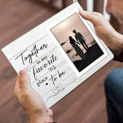 Couple Picture Frames, Love Picture Frames, Engagement Photo Frame, Marriage License Frame, Wedding Picture Frame for Couples, Together is My Favorite Place to Be, Unique Gifts for Valentine's Day 4 x 6Inch Photo