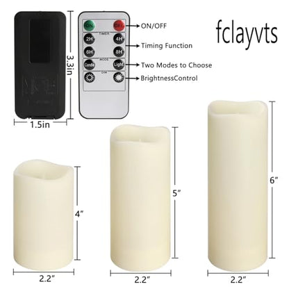 fclayvts 24-Pack LED Flameless Candles with Remote Control -Flickering Electric Candles- Timer Candles -3D Flame, for Halloween Christmas Parties,Wedding,Home,Gift and Special Occasions(Three Sizes) - size: 24-Pack