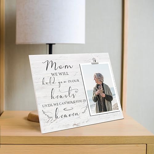 Memorial Picture Frames for Loss of Mother - Condolence Gifts for Loss of Mom, Bereavement Gifts, Fits 4x6 In Photo - style: Mom in heaven