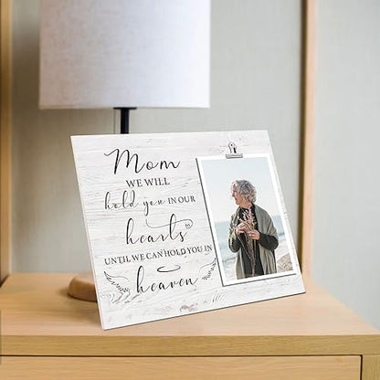 Memorial Picture Frames for Loss of Mother - Condolence Gifts for Loss of Mom, Bereavement Gifts, Fits 4x6 In Photo - style: Mom in heaven