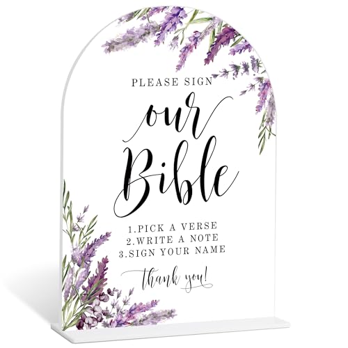 Please Sign Our Guestbook Wedding Sign, Guest Book Alternatives, Lavender Bridal Shower Decorations, Tables Centerpieces, Acrylic Table Signs with Base for Wedding Reception and Bridal Party Decor, Z - color: Please Sign Our Guestbook Wedding Sign-26
