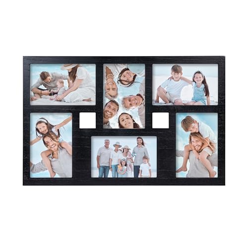 4x6 Collage Picture Frame Family Photos Display - 6 Openings Black - color: Black, size: 6 Opening