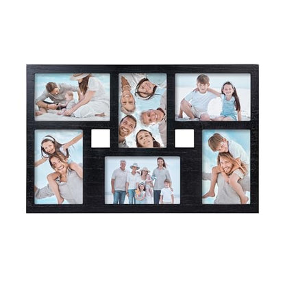 4x6 Collage Picture Frame Family Photos Display - 6 Openings Black - color: Black, size: 6 Opening