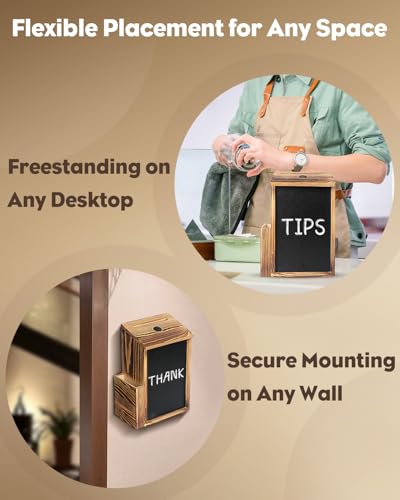 Uniclife Wood Suggestion Box, Donation Box with Key Lock - color: 6.8" L x 3.9" W x 9.9" H