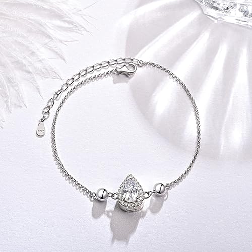 925 Sterling Silver Urn Bracelet for Ashes Women Cremation Jewelry | Memorial Keepsake Bracelet with Hidden Ashes Holder, Meaningful Remembrance Jewelry Gift for Loss of Loved One - style: Teardrop Urn Bracelet