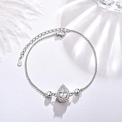 925 Sterling Silver Urn Bracelet for Ashes Women Cremation Jewelry | Memorial Keepsake Bracelet with Hidden Ashes Holder, Meaningful Remembrance Jewelry Gift for Loss of Loved One - style: Teardrop Urn Bracelet