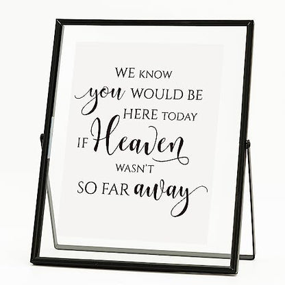 Calculs Wedding Memorial Sign, Black 8x10 Floating Picture Frame - color: Metal Black-10x8in