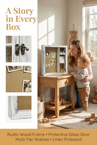 Extra Deep Shadow Box Frame 14x16x6, Depth 6in Shadow Boxes Display Cases, for Flowers Bouquet Wedding Picture Photo and Keepsake (White) - color: White