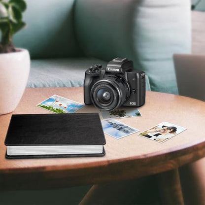 Fintie Photo Album 4x6 Photos - 112 Pockets Wallet Albums Memory Book | Vegan Leather Cover, 4X6 Picture Keepsakes, Family/Wedding/Travel Memory Book, Baby/Kids/Boys/Girls Gift, Black - color: Black