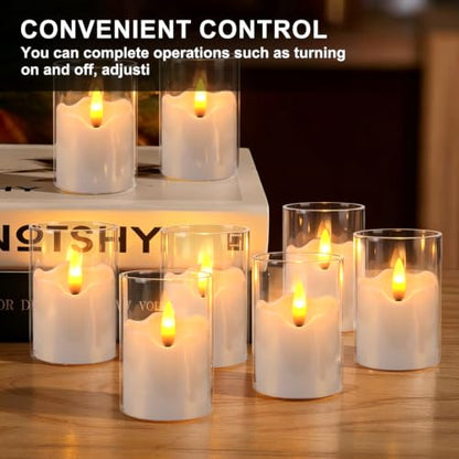 24 flickering flameless LED candles, small cylindrical tea lamp candles - color: white1-24Pack