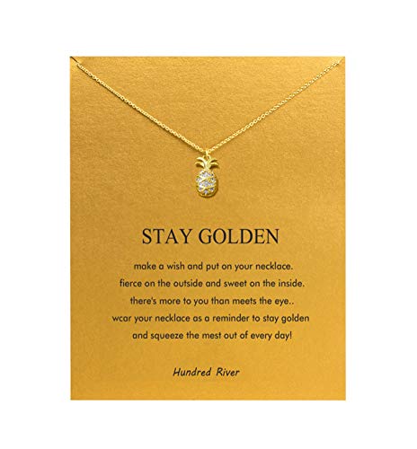 Baydurcan Friendship Anchor Butterfly Good Luck Elephant Necklace for Women - style: Pineapple2