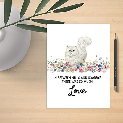 Andaz Press Jumbo Pet Sympathy Card with Envelope, Sorry For Your Loss Card, Persian Cat, Loss Of Pets, Cat Grief Bereavement Card with Big Blank Space to Send to Friends, Family, 8.5" x 11", 1-Pack - color: Persian Cat