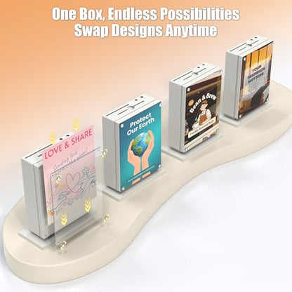 Suggestion Box with Slot and Lock-Wall Mount Option, Metal Ballot Box with Acrylic Panel for Voting (Grayish White) - color: Grayish White