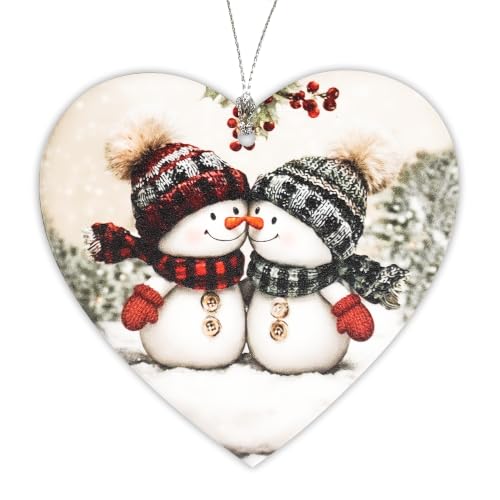 Couple Gifts for Christmas Unique, Cute Snowman Ornaments for Tree, Snowman Gift for Men Women, Cozy for Boyfriend or Girlfriend, Winter Holiday Ornament Keepsake - color: Nelxi-263
