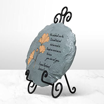 Let's Make Memories Personalized Sympathy Garden Stone - Always with Us - Condolence & Memorial Gift - Customize with Message -11" Lx6 Wx3 D - style: Traditional