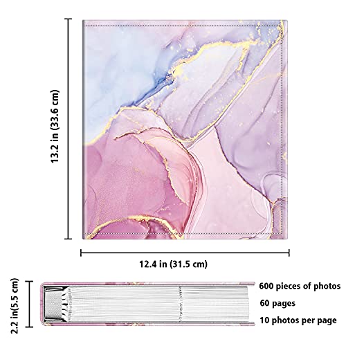 Fintie Photo Album 4x6 Photos - 600 Pockets Large Capacity Albums Book | Vegan Leather Cover, 4X6 Picture Keepsakes, Family/Wedding/Travel Memory Book, Baby/Kids/Boys/Girls Gift, Dreamy Marble - color: Dreamy Marble