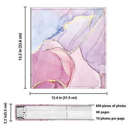 Fintie Photo Album 4x6 Photos - 600 Pockets Large Capacity Albums Book | Vegan Leather Cover, 4X6 Picture Keepsakes, Family/Wedding/Travel Memory Book, Baby/Kids/Boys/Girls Gift, Dreamy Marble - color: Dreamy Marble