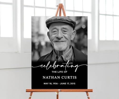 Celebration Life Sign, Custom Memorial Sign, In Loving Memory Sign, Funeral Welcome Sign, Celebration of Life Welcome Sign, Celebration Life Poster -11 - color: Backgrund#11